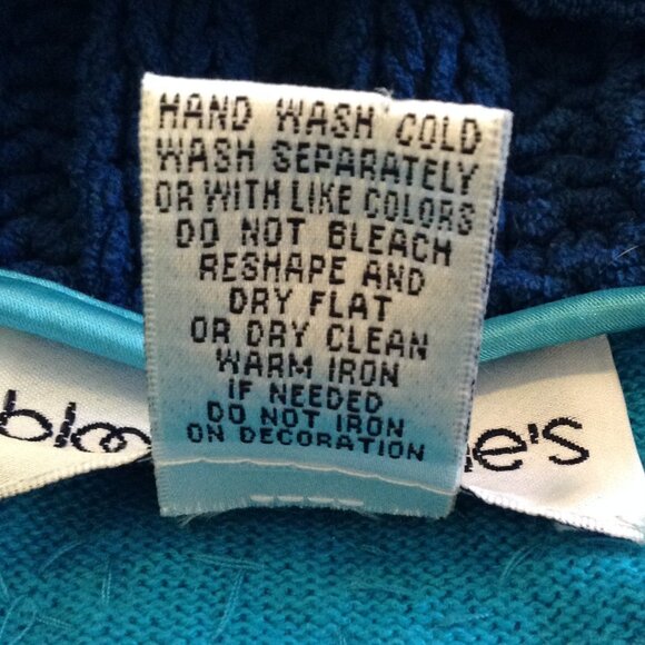 Bloomingdales "M" Teal Silk & Cashmere Duster, Embellished, Quite Lux, Classic - Picture 4 of 4